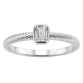 Venturant 1/5 Carat T.W. Emerald-cut Lab Grown Diamond (F/VS+) 14K Gold Ring