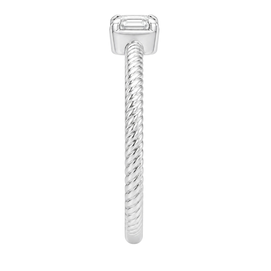 Venturant 1/5 Carat T.W. Emerald-cut Lab Grown Diamond (F/VS+) 14K Gold Ring