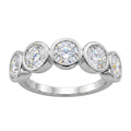 Venturant 3.00 Carat T.W. Round-cut Lab Grown Diamond (F/VS+) 14K Gold Bezel Set 5 Stone Band Ring