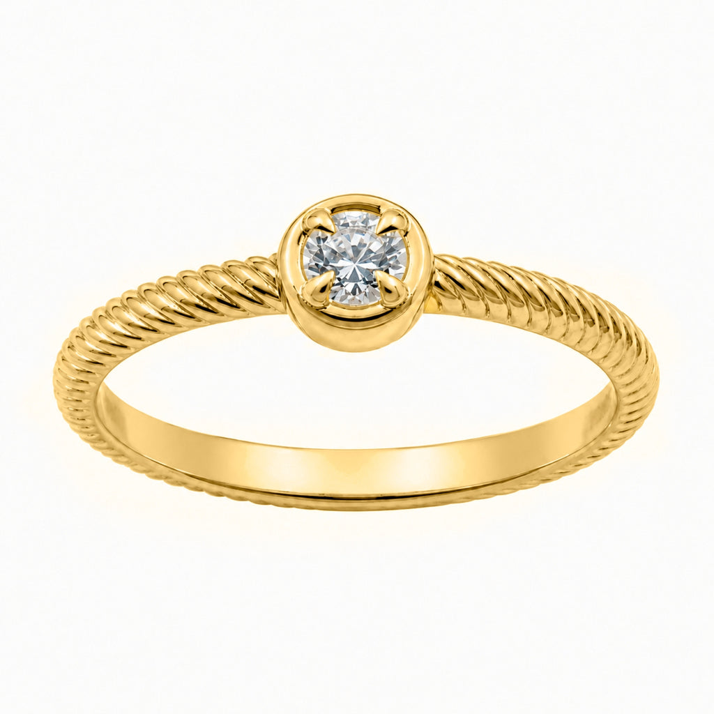Venturant 1/6 Carat T.W. Round-cut Lab Grown Diamond (F/VS+) 14K Gold Ring