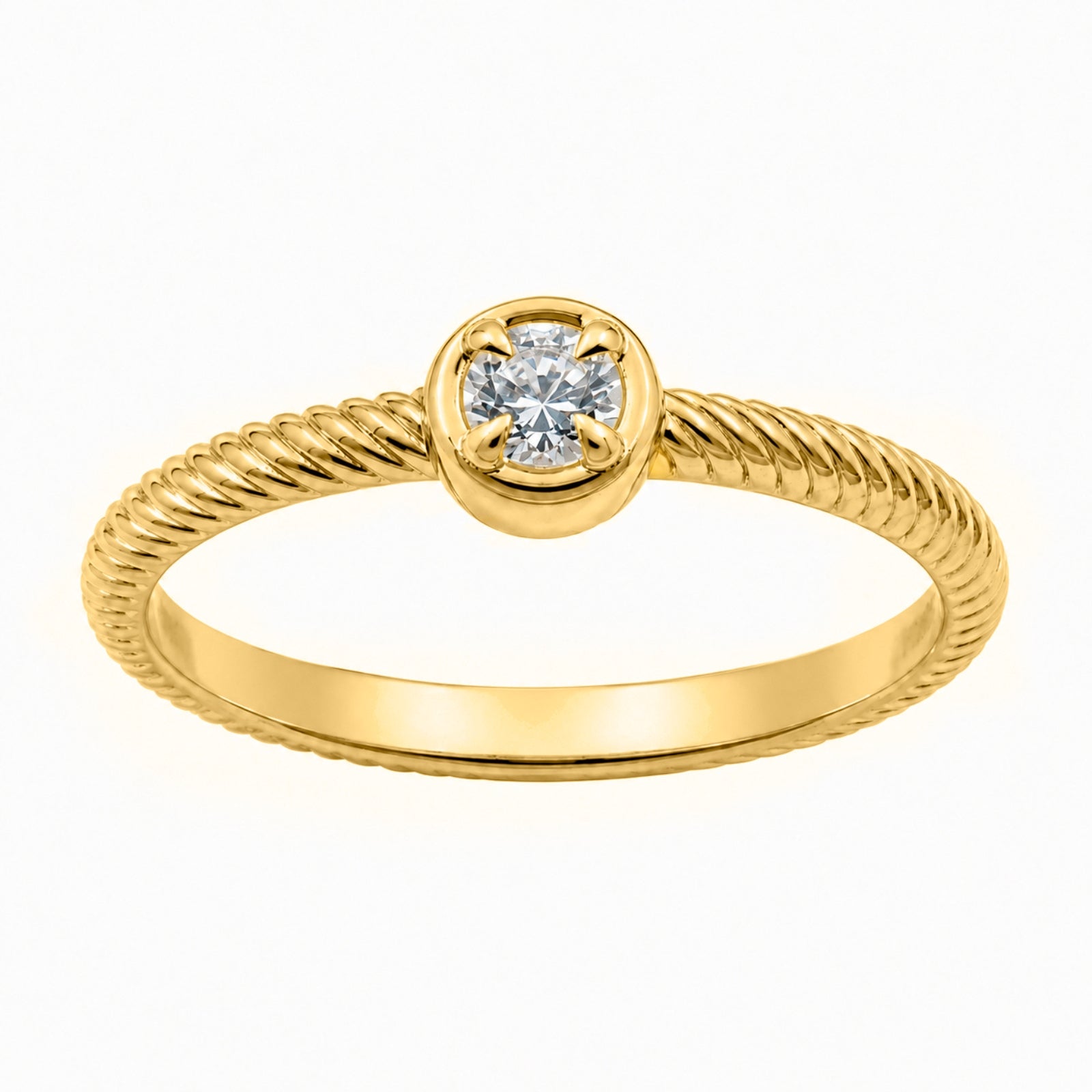 Venturant 1/6 Carat T.W. Round-cut Lab Grown Diamond (F/VS+) 14K Gold Ring