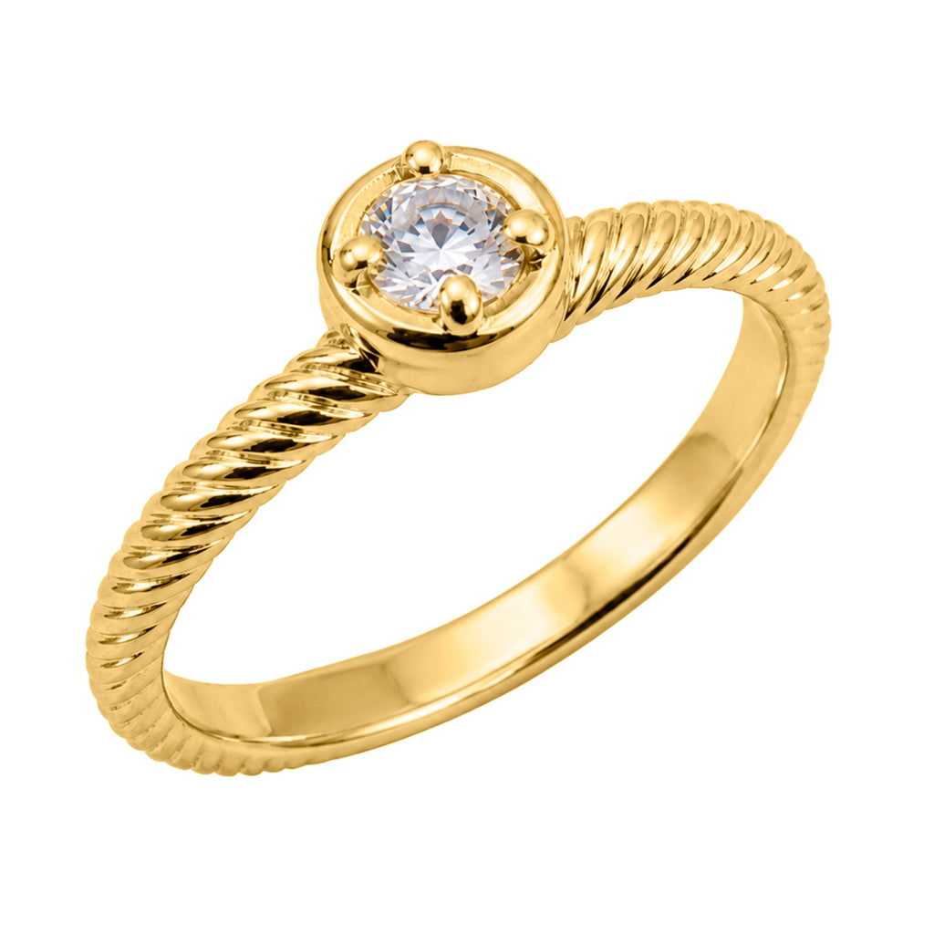 Venturant 1/6 Carat T.W. Round-cut Lab Grown Diamond (F/VS+) 14K Gold Ring