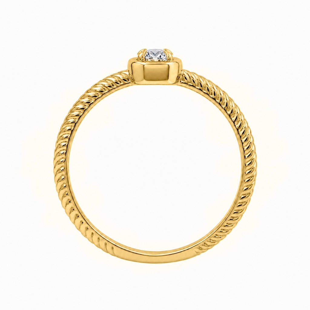 Venturant 1/6 Carat T.W. Round-cut Lab Grown Diamond (F/VS+) 14K Gold Ring