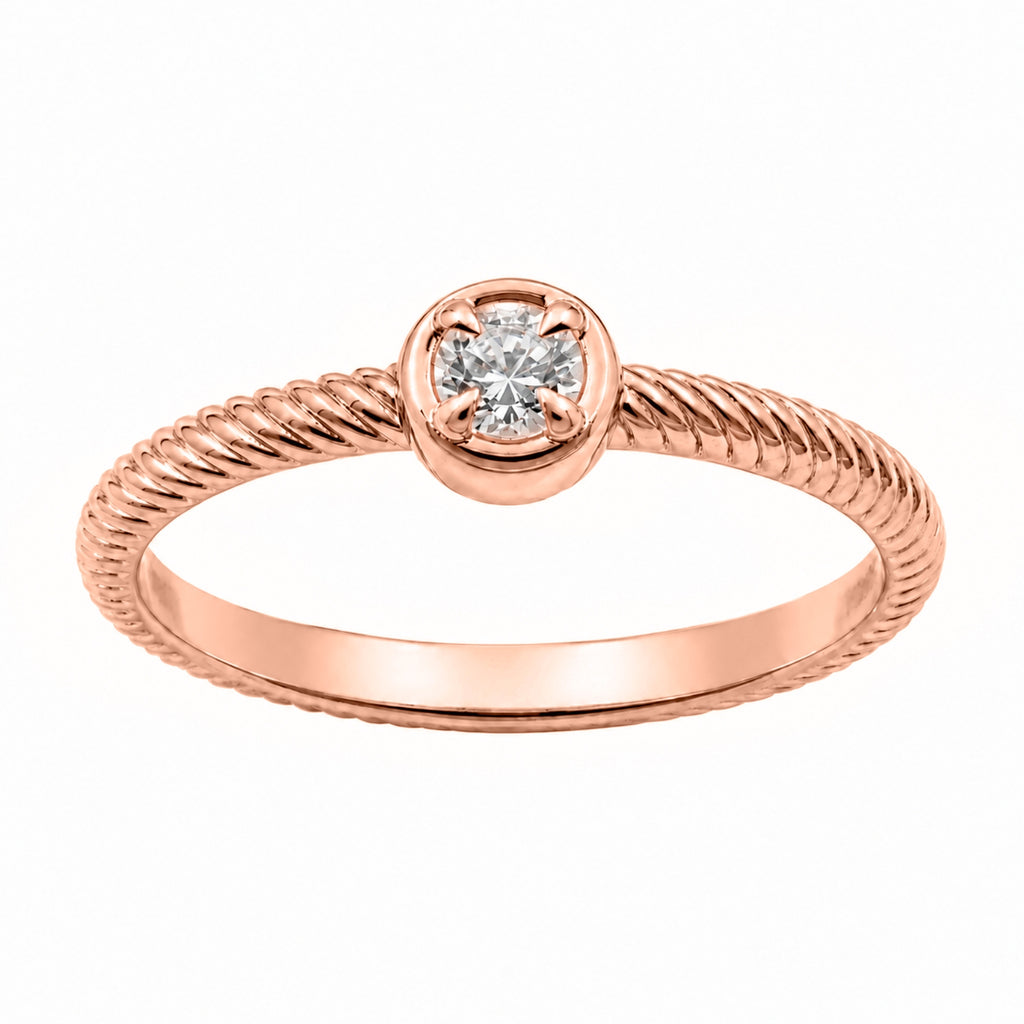 Venturant 1/6 Carat T.W. Round-cut Lab Grown Diamond (F/VS+) 14K Gold Ring