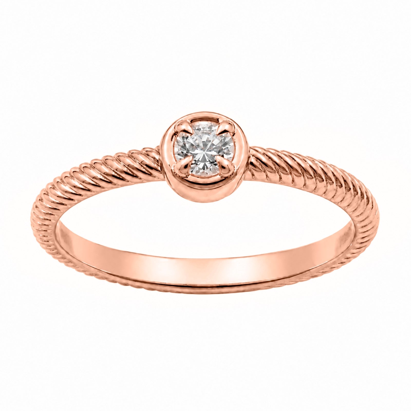 Venturant 1/6 Carat T.W. Round-cut Lab Grown Diamond (F/VS+) 14K Gold Ring