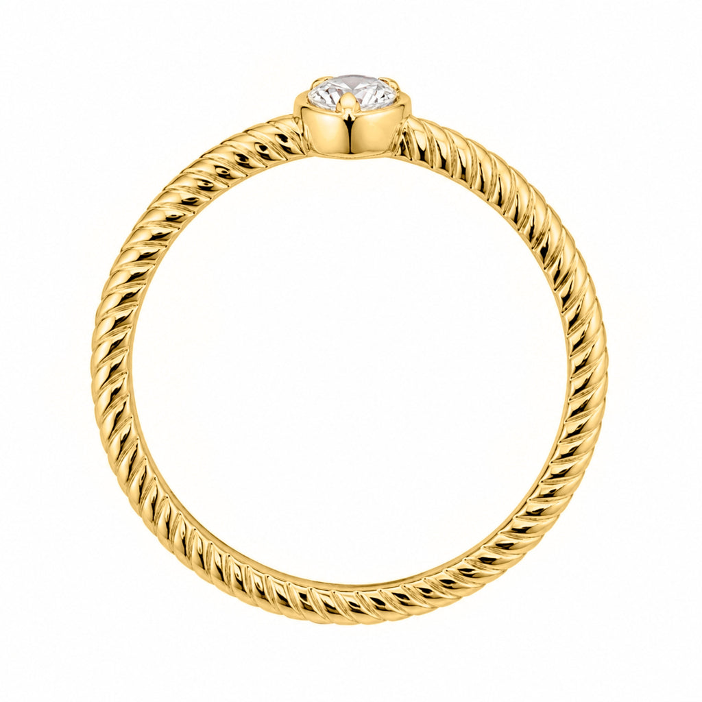 Venturant 1/5 Carat T.W. Pear-cut Lab Grown Diamond (F/VS+) 14K Gold Ring