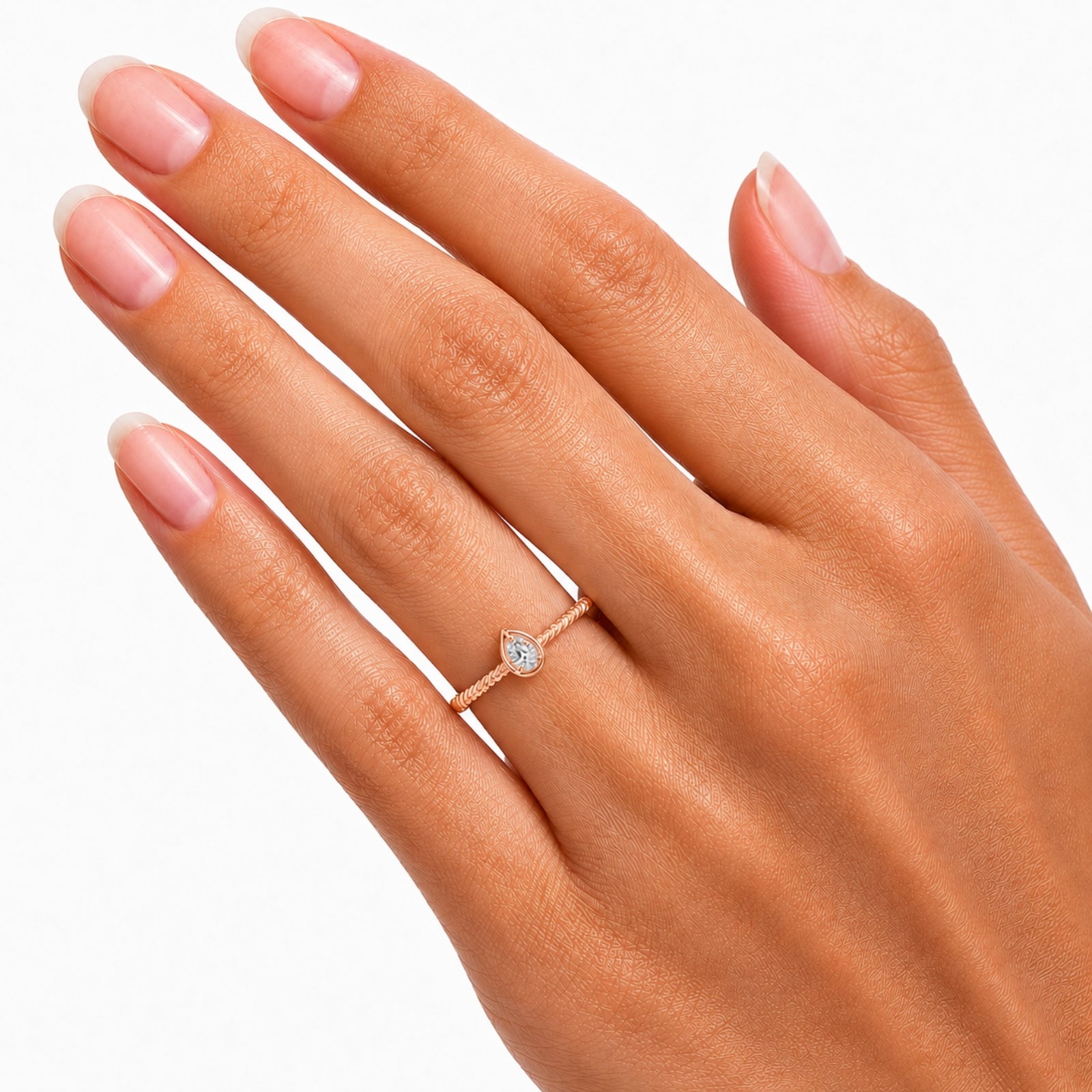 Venturant 1/5 Carat T.W. Pear-cut Lab Grown Diamond (F/VS+) 14K Gold Ring
