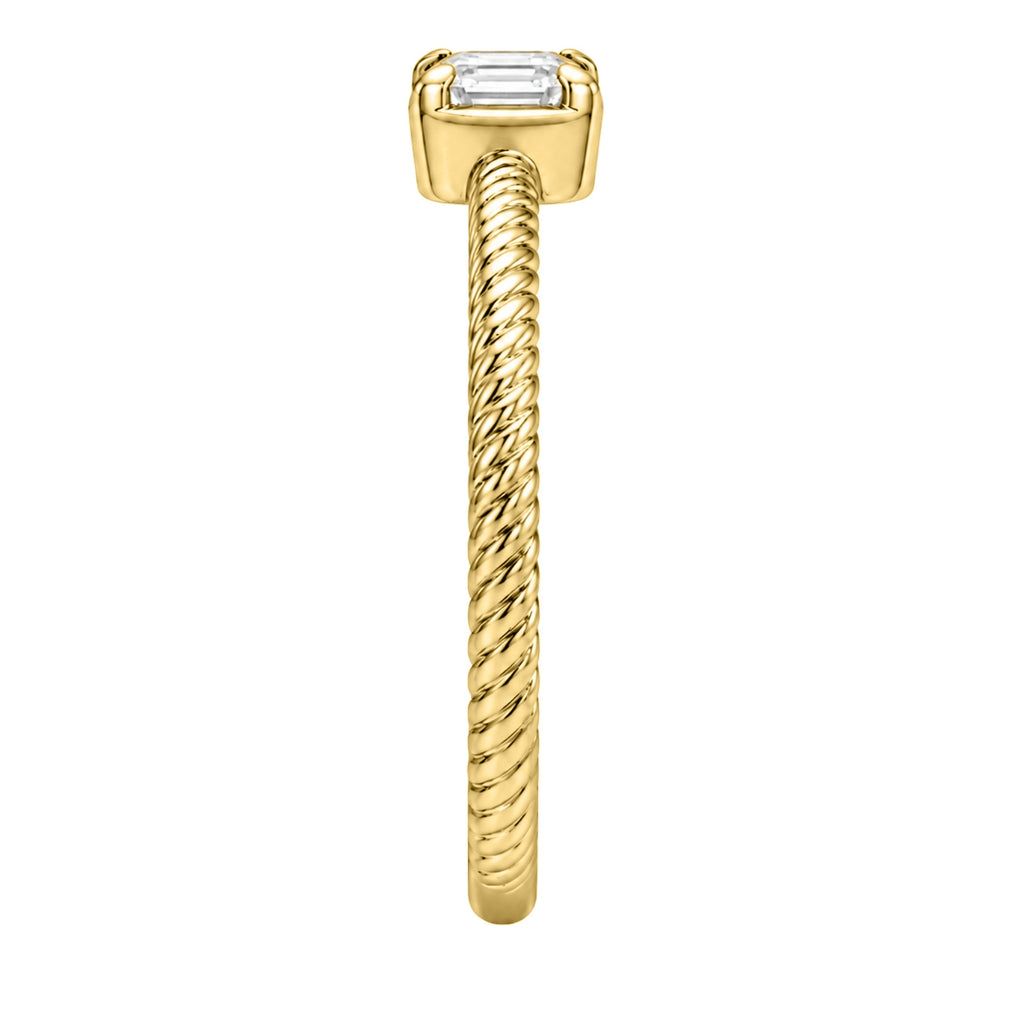 Venturant 1/5 Carat T.W. Emerald-cut Lab Grown Diamond (F/VS+) 14K Gold Ring
