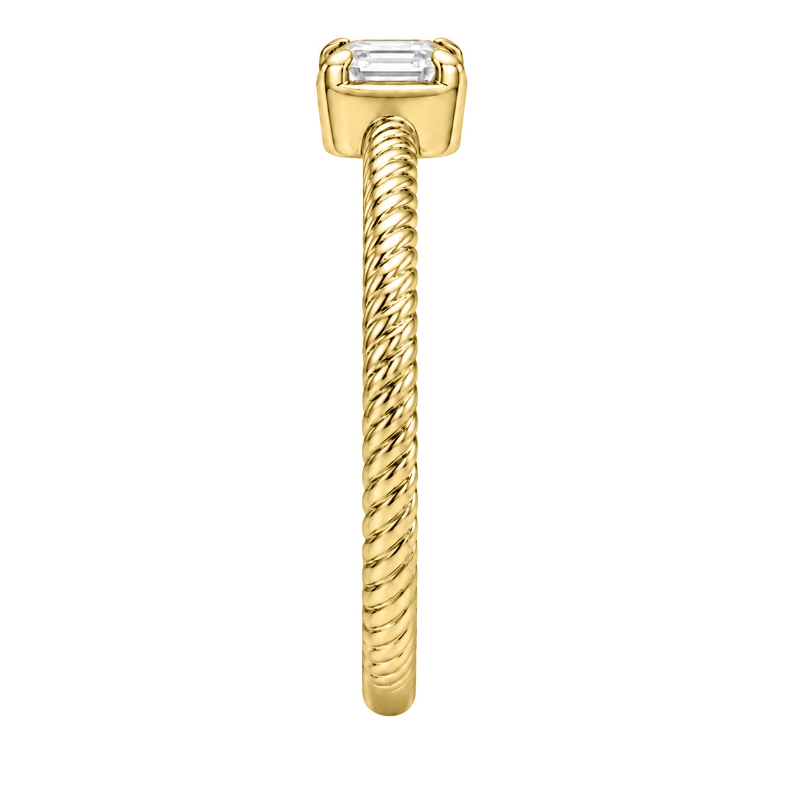 Venturant 1/5 Carat T.W. Emerald-cut Lab Grown Diamond (F/VS+) 14K Gold Ring