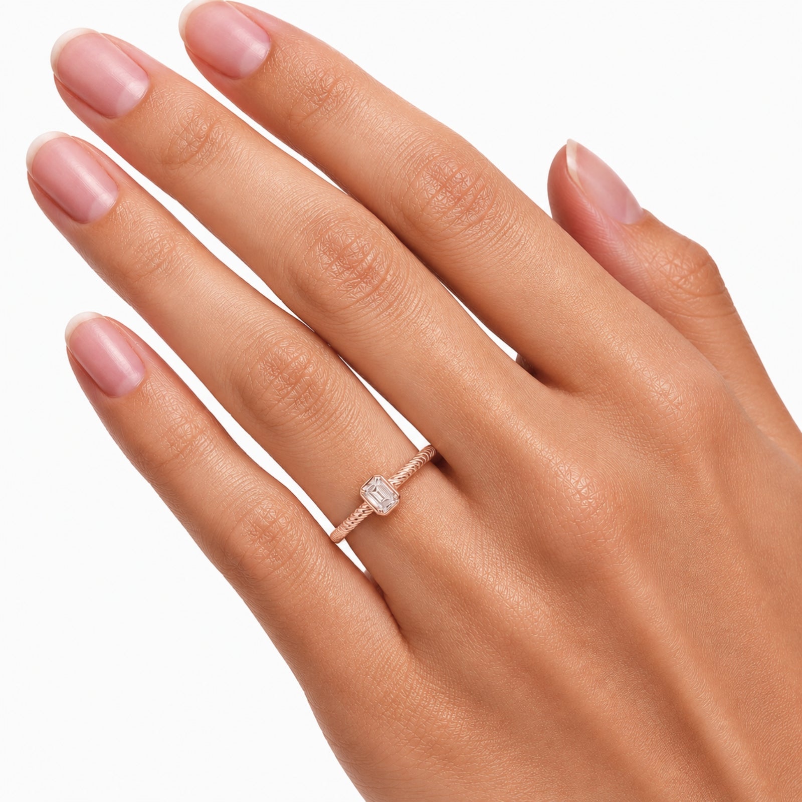 Venturant 1/5 Carat T.W. Emerald-cut Lab Grown Diamond (F/VS+) 14K Gold Ring