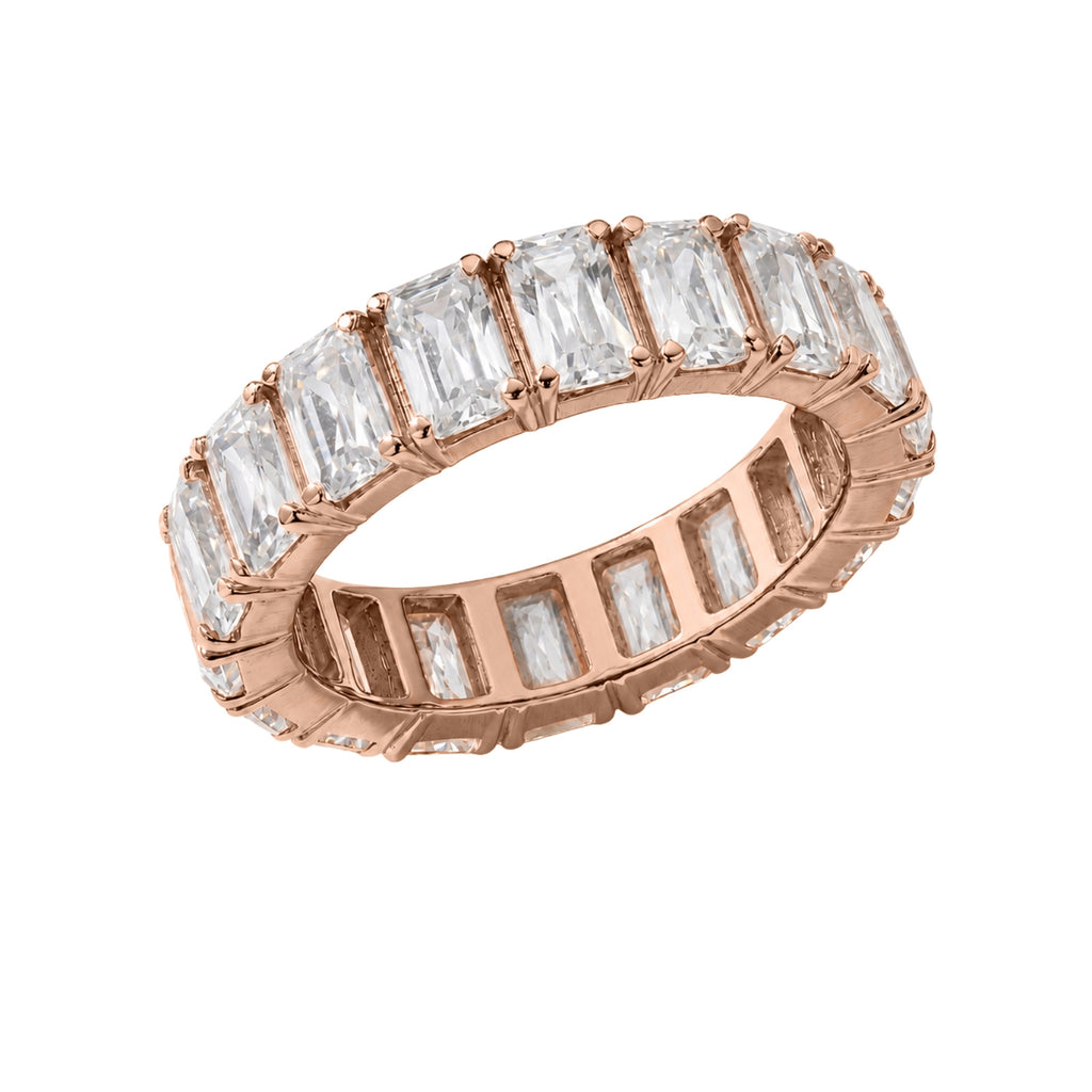 Venturant 5.00 - 7.00 Carat T.W. Emerald-cut Lab Grown Diamond (F/VS+) 14K Gold Eternity Band Ring