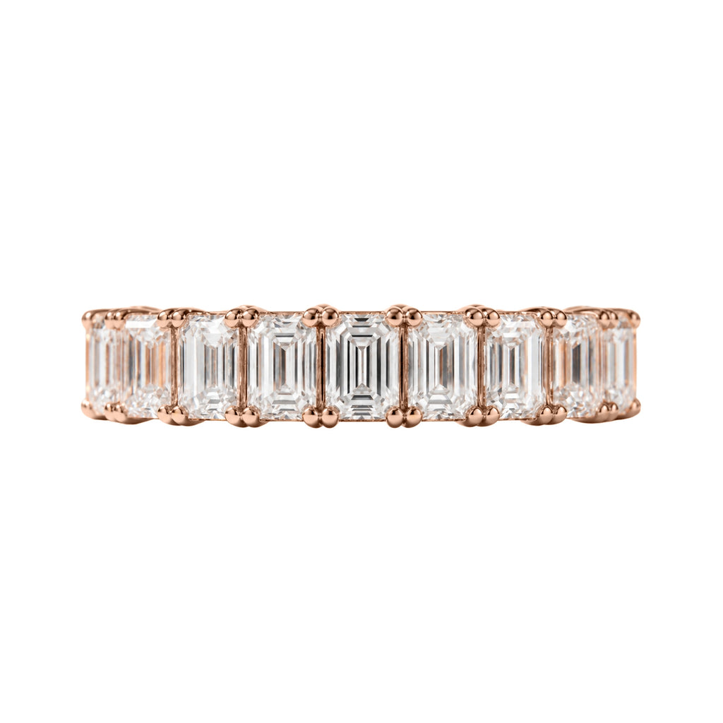 Venturant 5.00 - 7.00 Carat T.W. Emerald-cut Lab Grown Diamond (F/VS+) 14K Gold Eternity Band Ring
