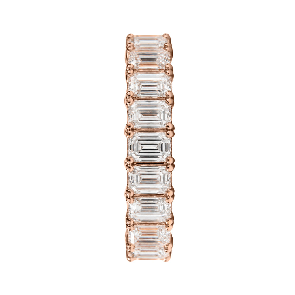 Venturant 5.00 - 7.00 Carat T.W. Emerald-cut Lab Grown Diamond (F/VS+) 14K Gold Eternity Band Ring