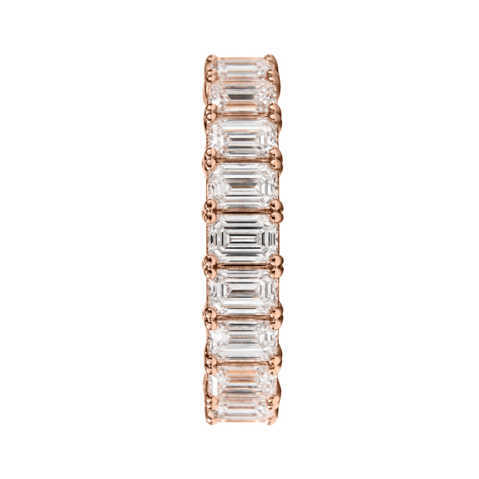 Venturant 5.00 - 7.00 Carat T.W. Emerald-cut Lab Grown Diamond (F/VS+) 14K Gold Eternity Band Ring