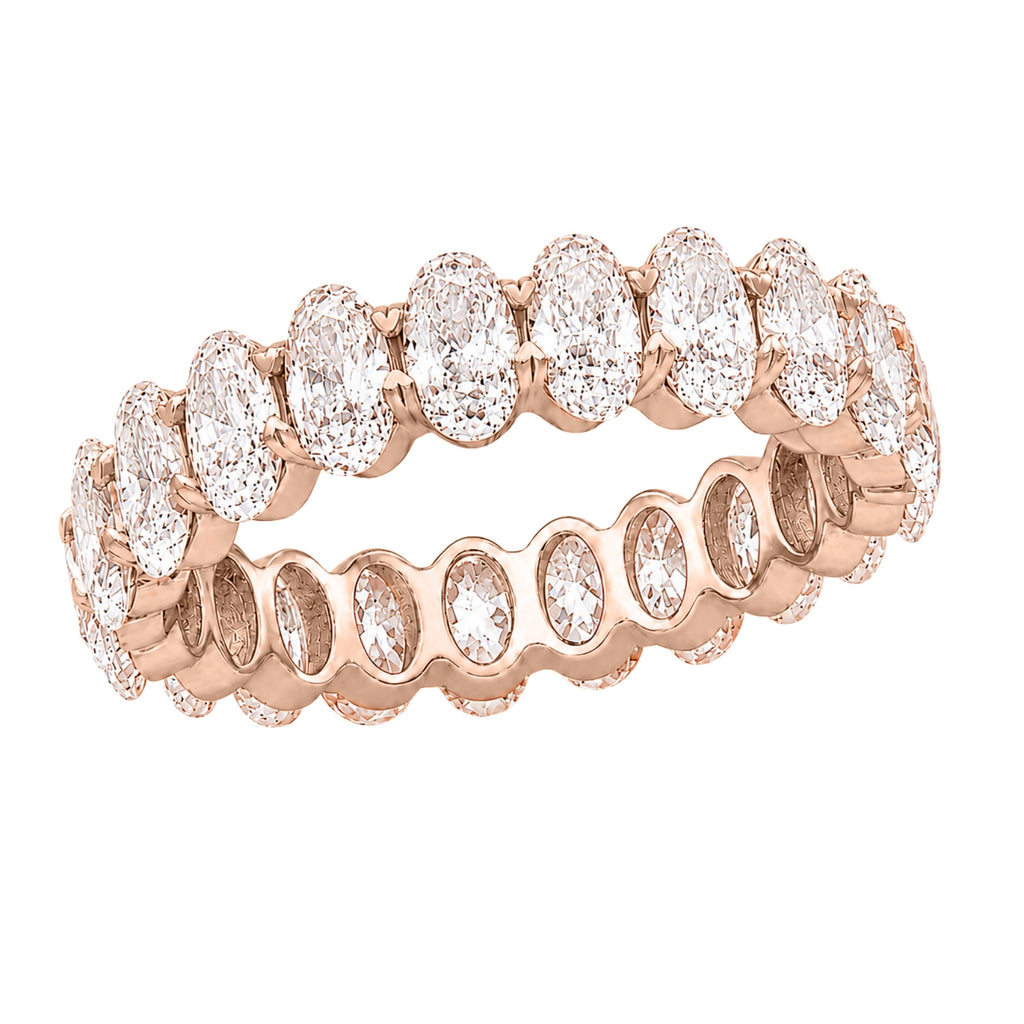 Venturant 5.00 - 7.00 Carat T.W. Oval-cut Lab Grown Diamond (F/VS+) 14K Gold Eternity Band Ring