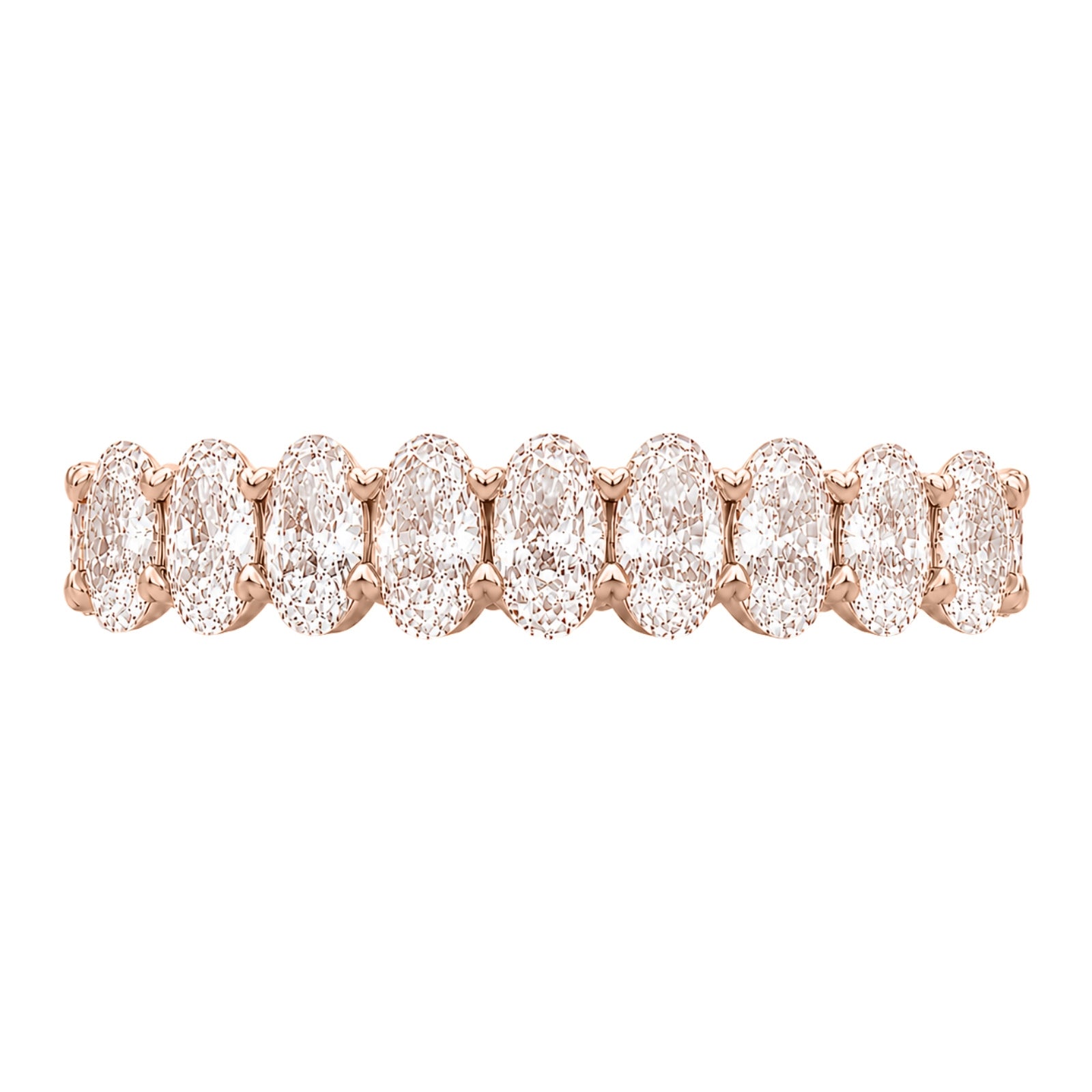 Venturant 5.00 - 7.00 Carat T.W. Oval-cut Lab Grown Diamond (F/VS+) 14K Gold Eternity Band Ring