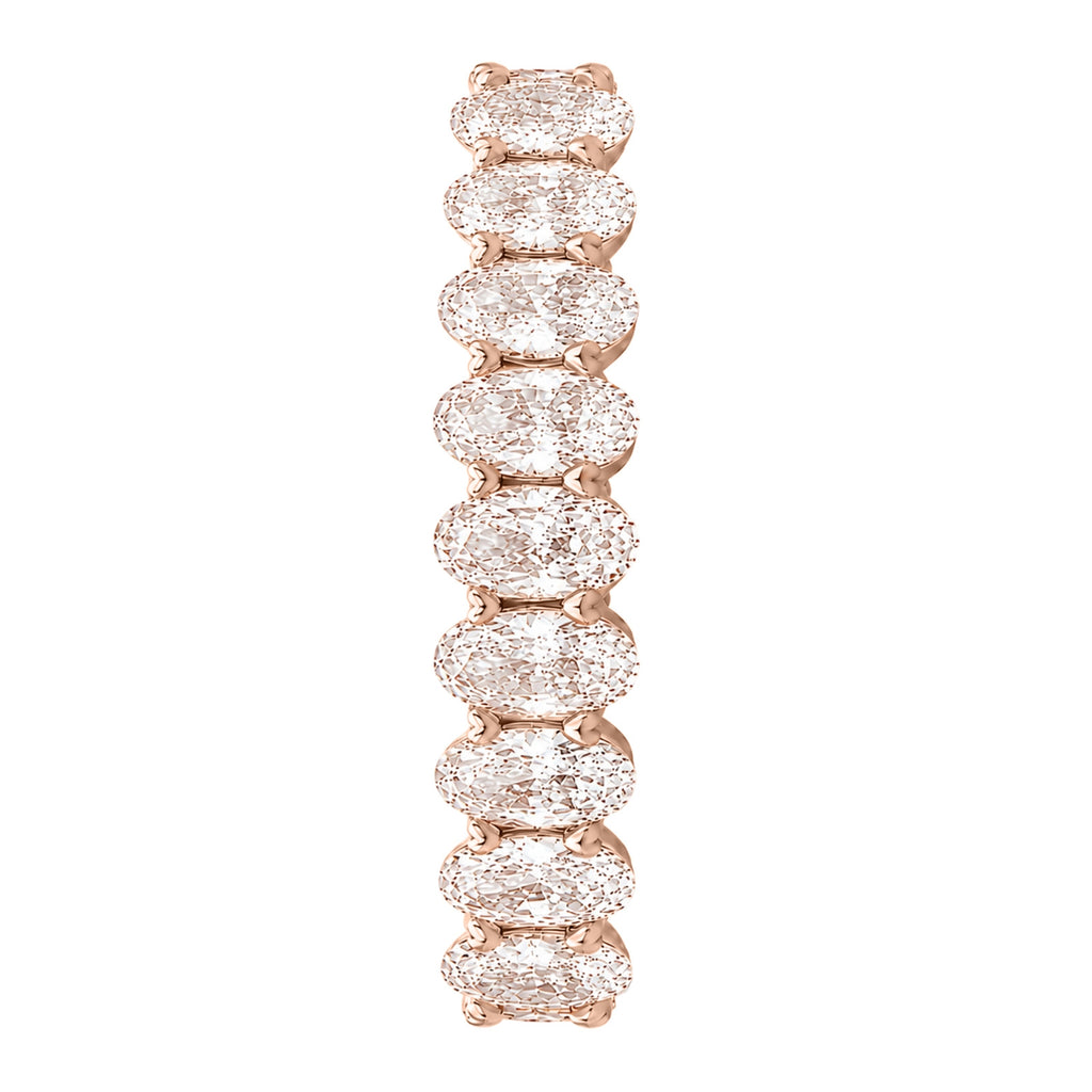 Venturant 5.00 - 7.00 Carat T.W. Oval-cut Lab Grown Diamond (F/VS+) 14K Gold Eternity Band Ring