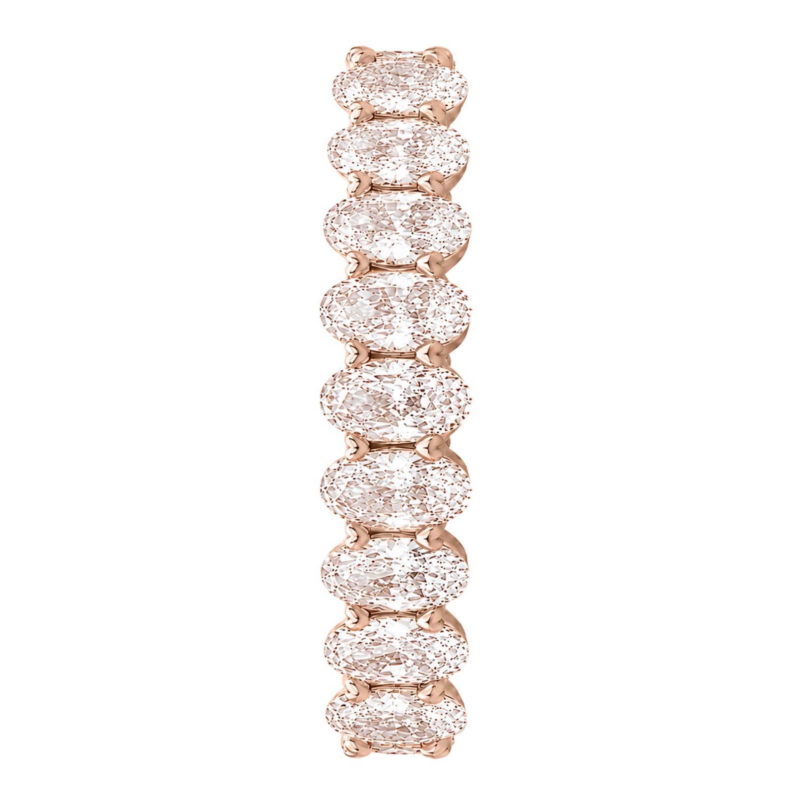 Venturant 5.00 - 7.00 Carat T.W. Oval-cut Lab Grown Diamond (F/VS+) 14K Gold Eternity Band Ring