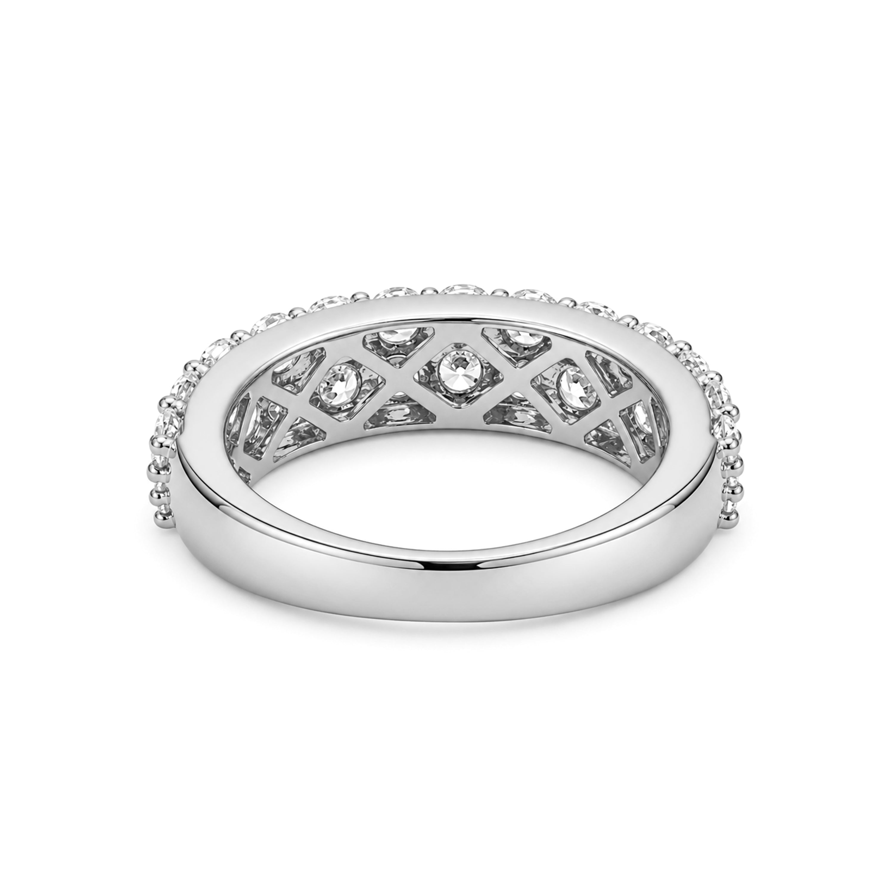 Venturant Lab Grown Diamond (F/VS+) 2.00 carat Round cut Sterling Silver Ring - Sterling Silver