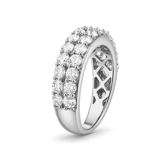 Venturant Lab Grown Diamond (F/VS+) 2.00 carat Round cut Sterling Silver Ring - Sterling Silver