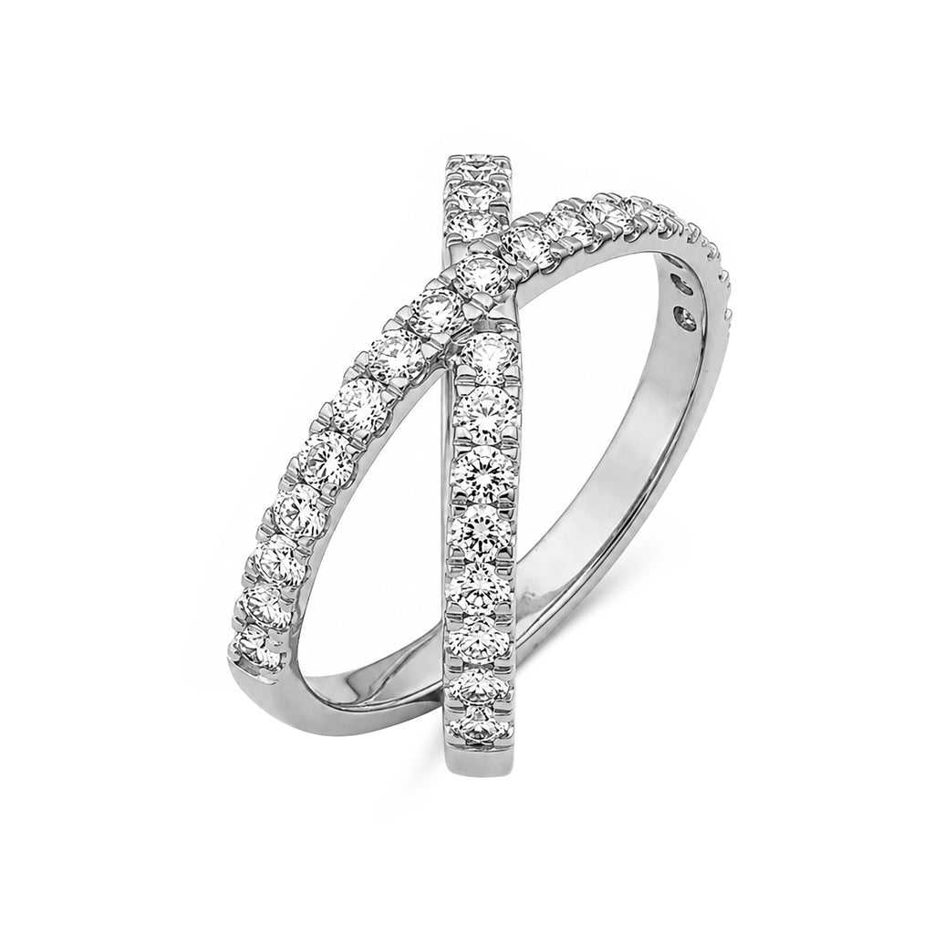 Venturant Lab Grown Diamond (F/VS+) 1.00 carat Round cut Sterling Silver Ring - Sterling Silver | Gold over Silver