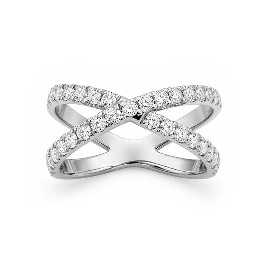 Venturant Lab Grown Diamond (F/VS+) 1.00 carat Round cut Sterling Silver Ring - Sterling Silver | Gold over Silver