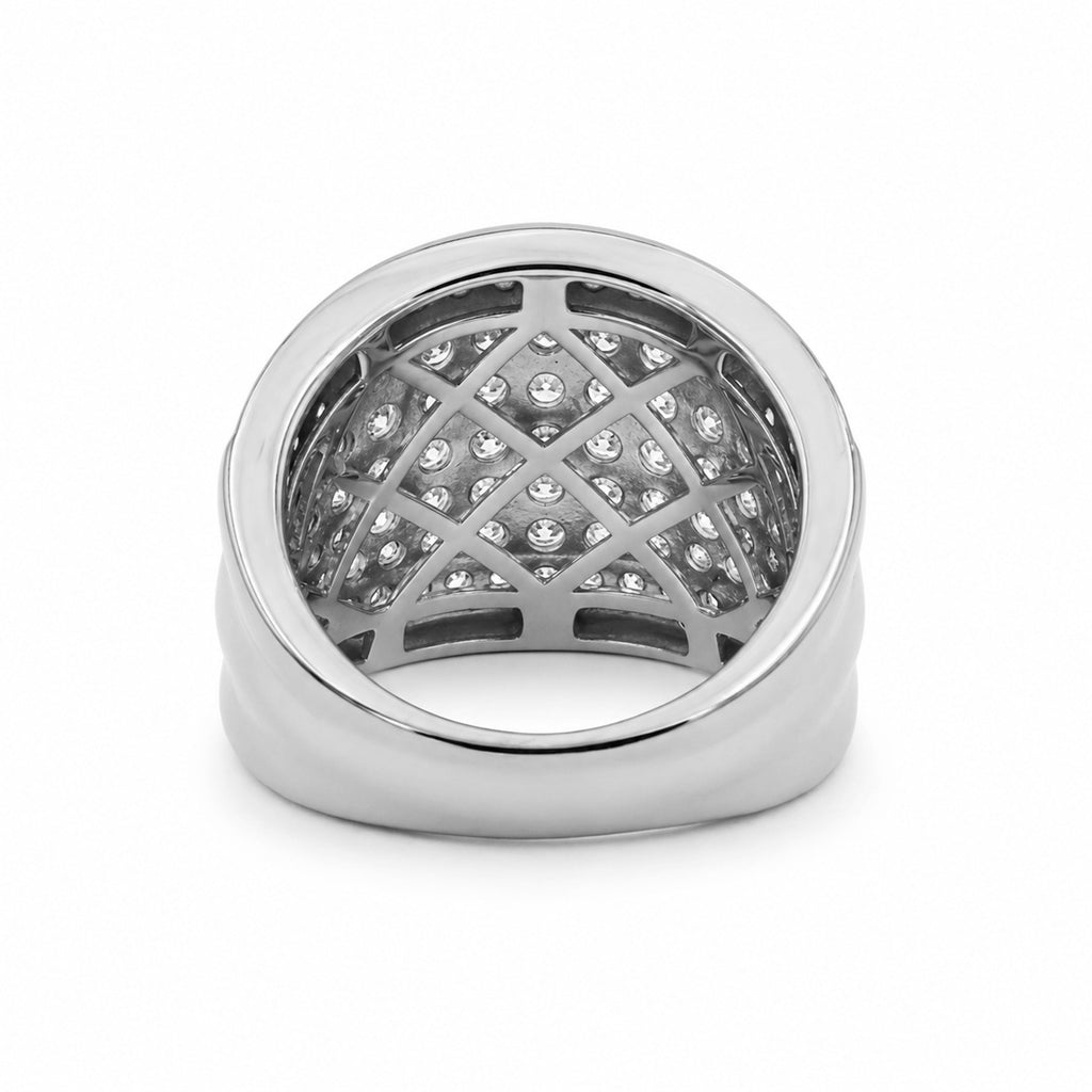 Venturant Lab Grown Diamond (F/VS+) 2.00 carat Round cut Sterling Silver Statement Ring - Sterling Silver | Gold over Silver