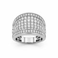 Venturant Lab Grown Diamond (F/VS+) 2.00 carat Round cut Sterling Silver Statement Ring - Sterling Silver | Gold over Silver
