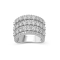 Venturant Lab Grown Diamond (F/VS+) 3.00 carat Round cut Sterling Silver Statement Ring - Sterling Silver | Gold over Silver