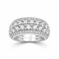 Venturant Lab Grown Diamond (F/VS+) 3.00 carat Round cut Sterling Silver Statement Ring - Sterling Silver | Gold over Silver