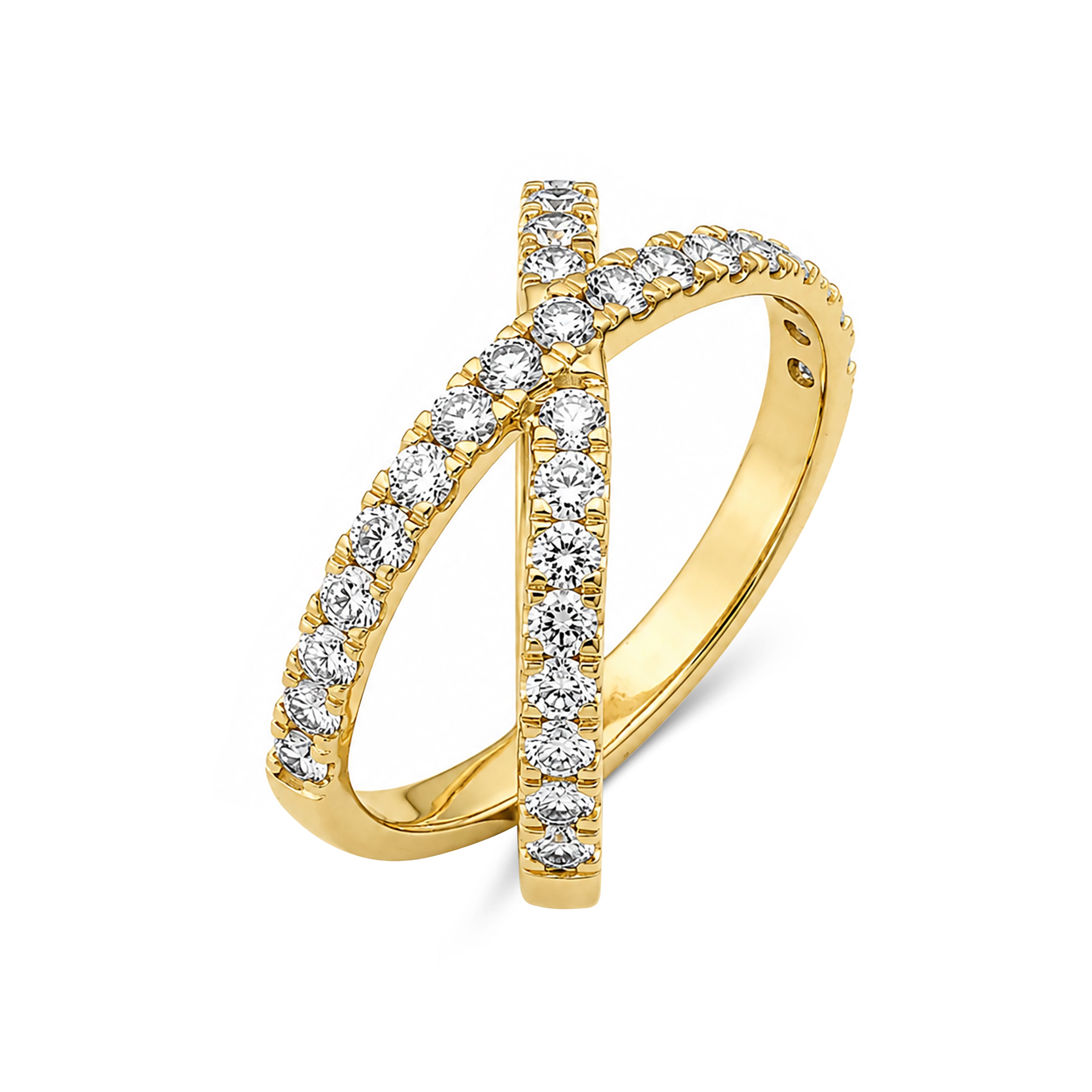 Venturant Lab Grown Diamond (F/VS+) 1.00 carat Round cut Sterling Silver Ring - Sterling Silver | Gold over Silver