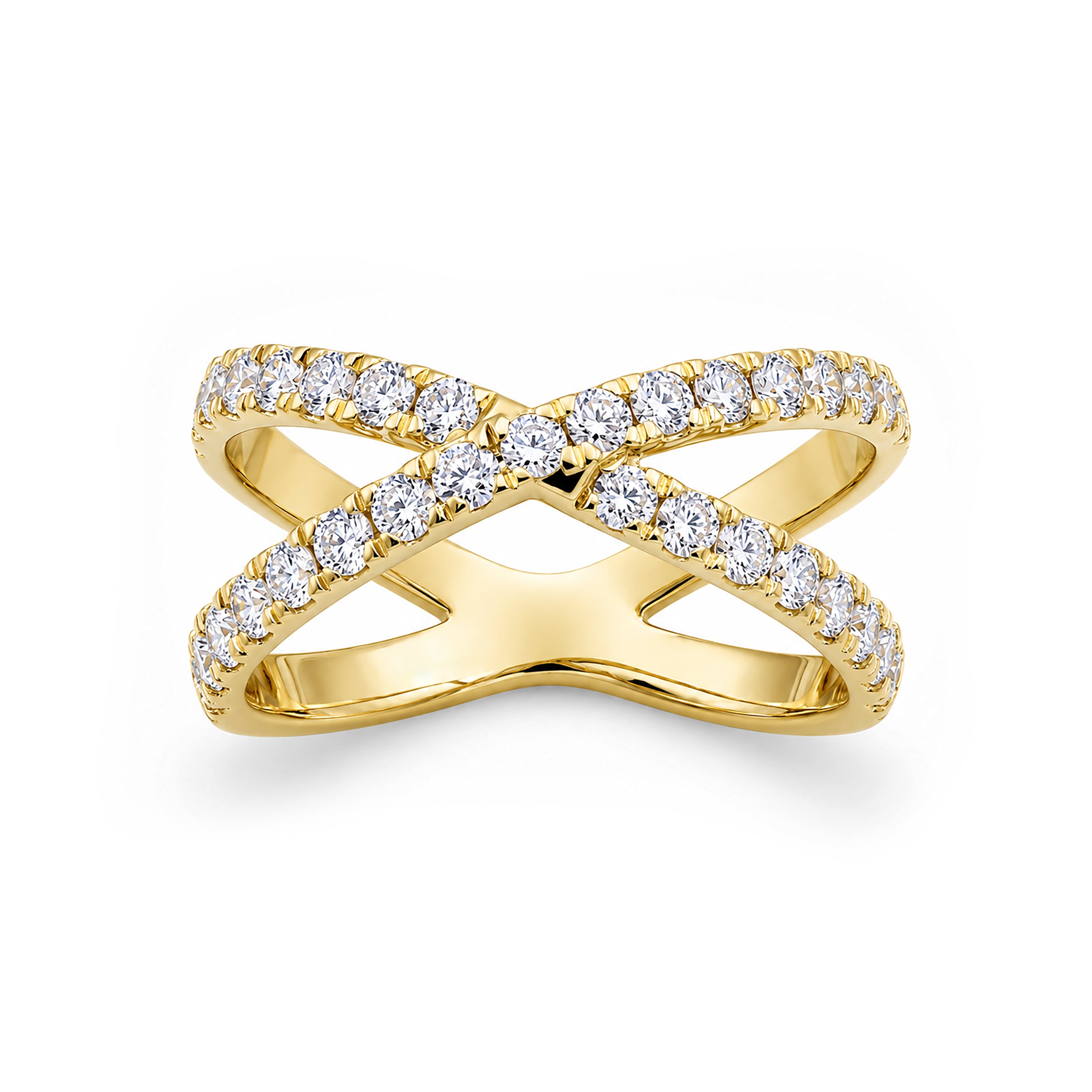Venturant Lab Grown Diamond (F/VS+) 1.00 carat Round cut Sterling Silver Ring - Sterling Silver | Gold over Silver