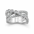 Venturant Lab Grown Diamond (F/VS+) 2.00 carat Round cut Sterling Silver Statement Ring - Sterling Silver | Gold over Silver