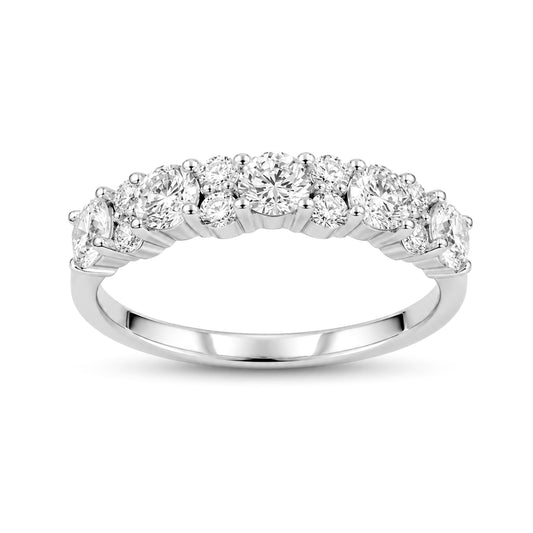 Venturant Lab Grown Diamond (F/VS+) 1.00 carat Round cut Sterling Silver Ring - Sterling Silver | Gold over Silver