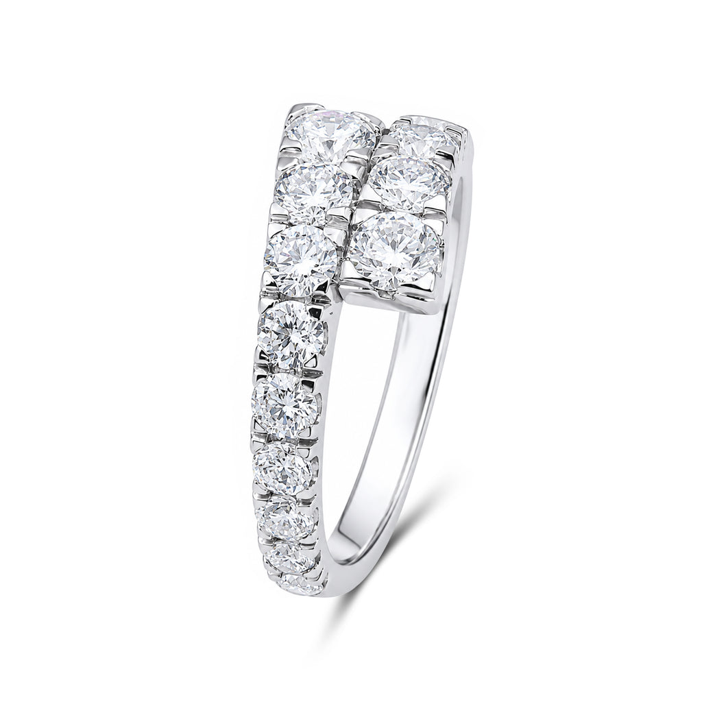 Venturant Lab Grown Diamond (F/VS+) 2.00 carat Round cut Sterling Silver Ring - Sterling Silver