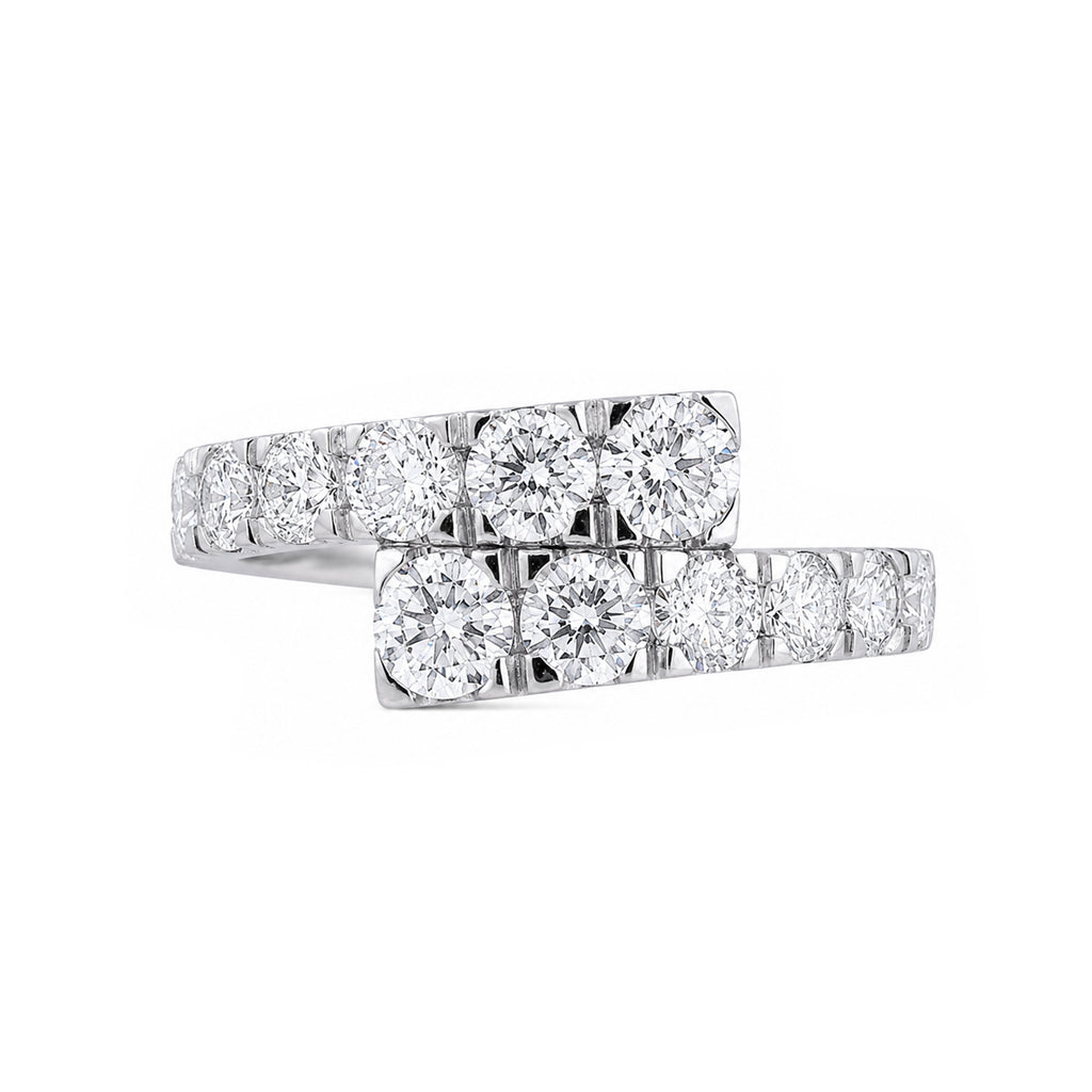 Venturant Lab Grown Diamond (F/VS+) 2.00 carat Round cut Sterling Silver Ring - Sterling Silver