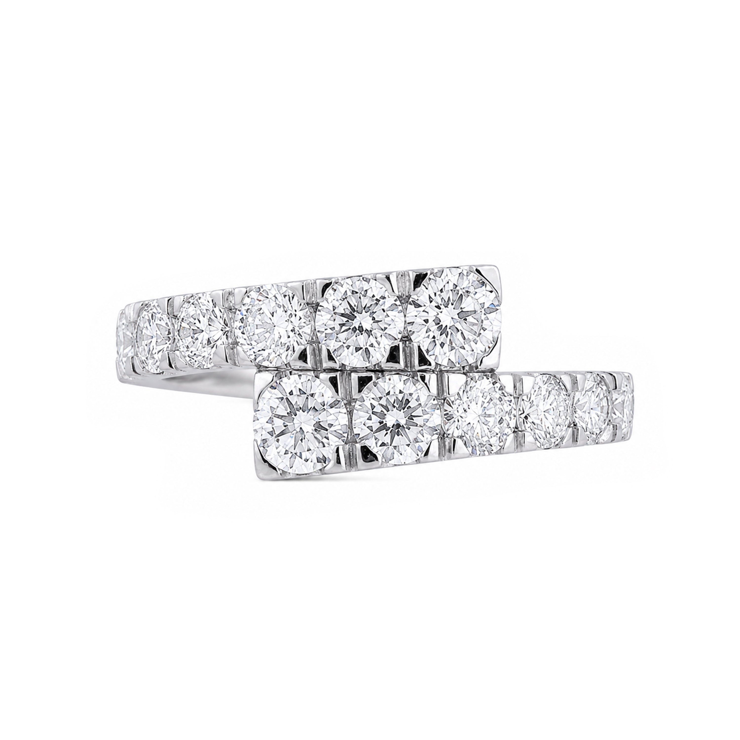 Venturant Lab Grown Diamond (F/VS+) 2.00 carat Round cut Sterling Silver Ring - Sterling Silver