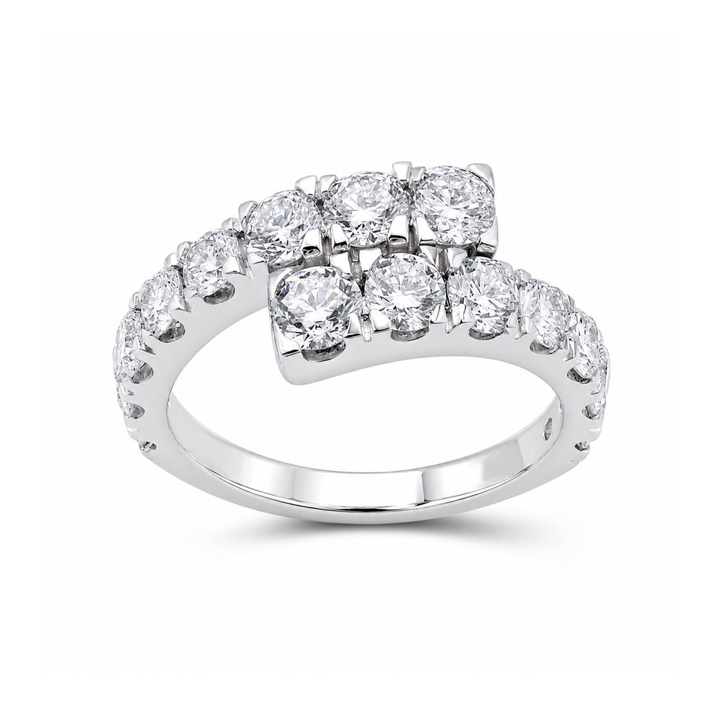 Venturant Lab Grown Diamond (F/VS+) 2.00 carat Round cut Sterling Silver Ring - Sterling Silver