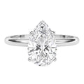 Venturant 1.00-6.00 Carat T.W. IGI certified Pear-cut Lab Grown Diamond (D/VS) 14K Gold Solitaire Ring - Assorted Colors, Sizes & Carat