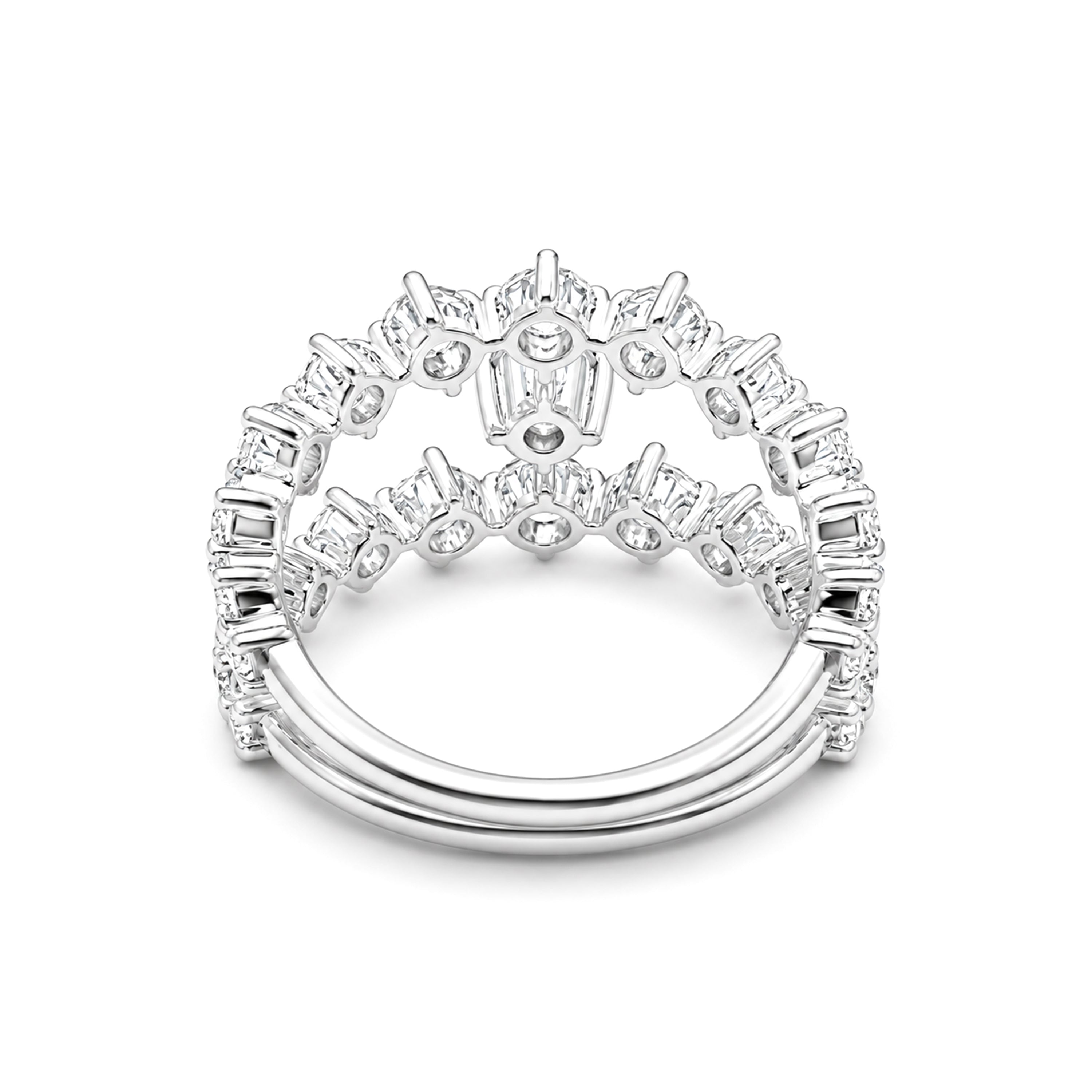Venturant Lab Grown Diamond (F/VS+) 2.00 carat Round cut Sterling Silver Ring - Sterling Silver | Gold over Silver
