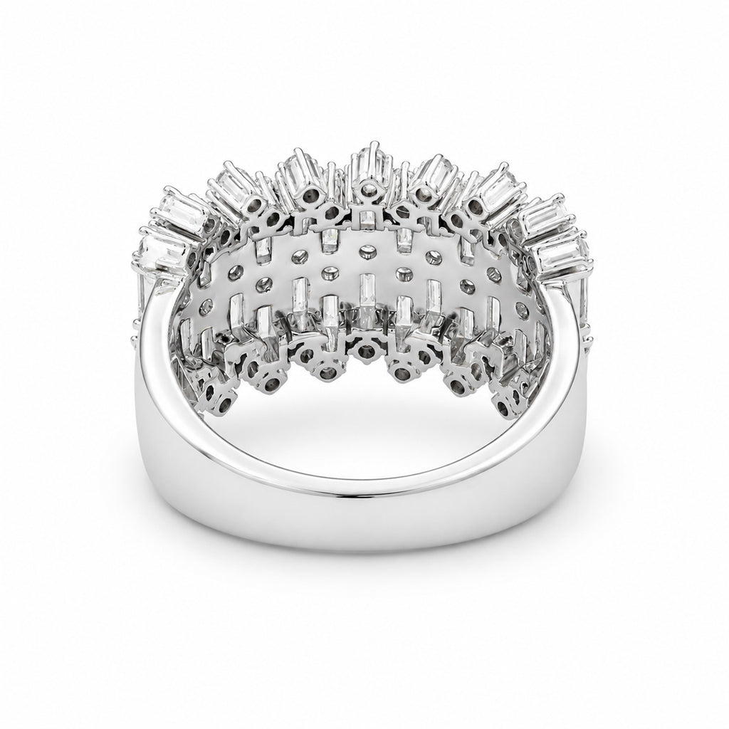 Venturant Lab Grown Diamond (F/VS+) 2.00 carat Round cut Sterling Silver Statement Ring - Sterling Silver | Gold over Silver