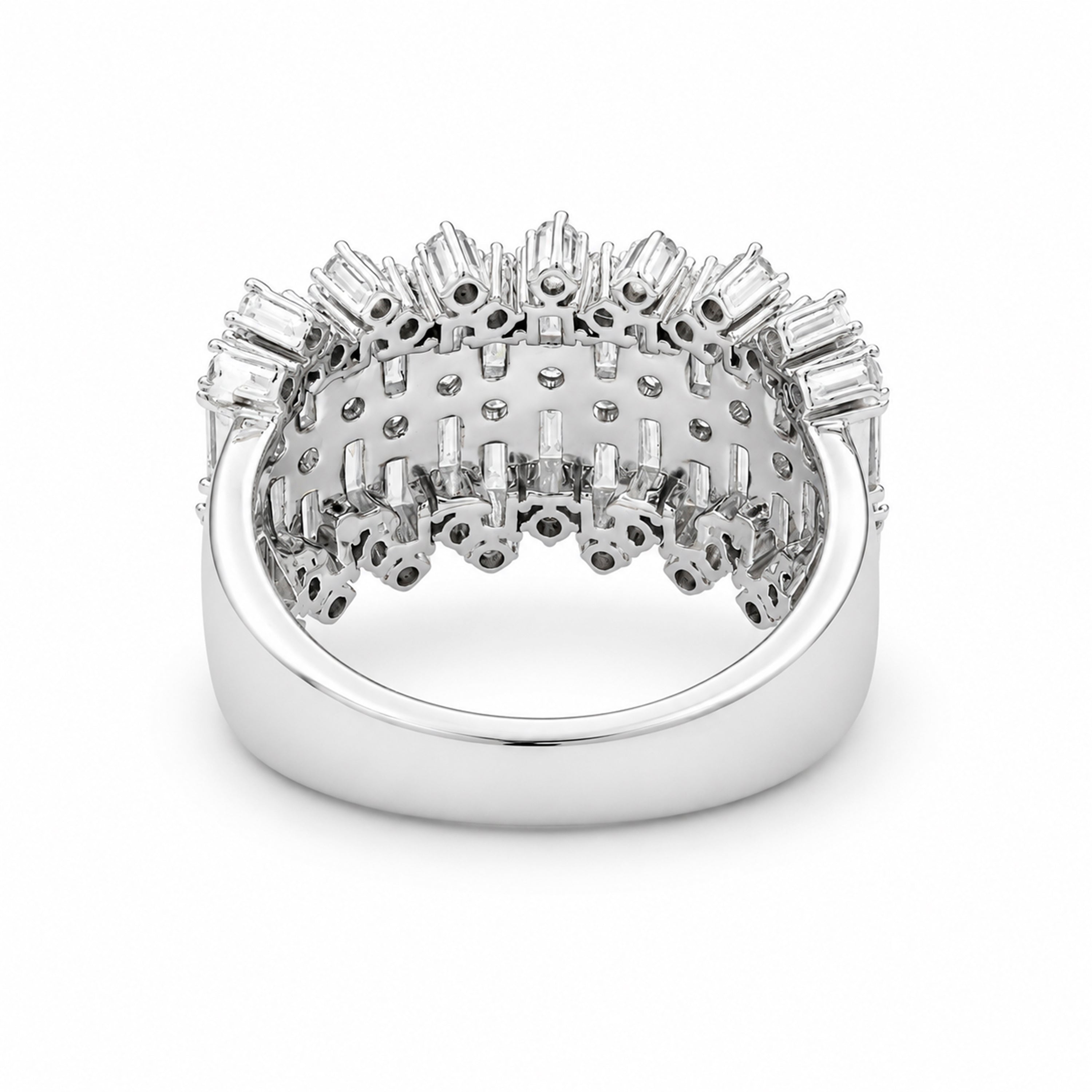 Venturant Lab Grown Diamond (F/VS+) 2.00 carat Round cut Sterling Silver Statement Ring - Sterling Silver | Gold over Silver