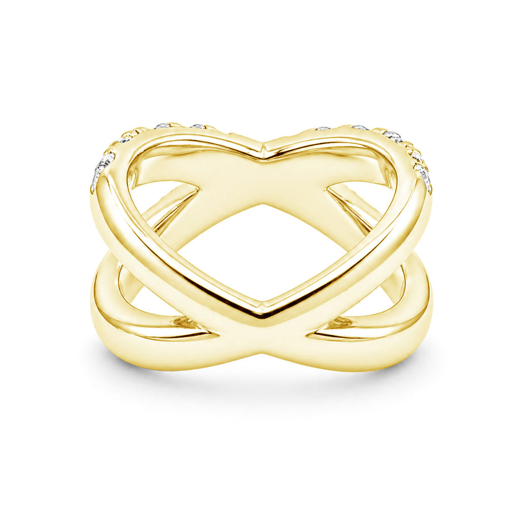 Venturant Lab Grown Diamond (F/VS+) 2.00 carat Round cut Sterling Silver Ring - Sterling Silver | Gold over Silver