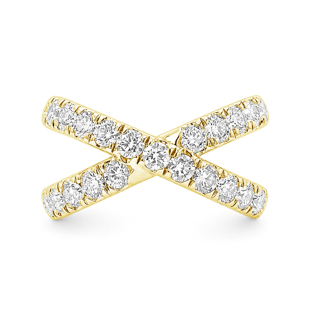 Venturant Lab Grown Diamond (F/VS+) 2.00 carat Round cut Sterling Silver Ring - Sterling Silver | Gold over Silver
