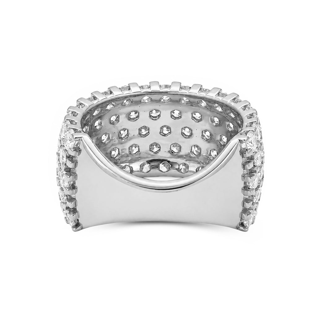 Venturant Lab Grown Diamond (F/VS+) 5.00 carat Round cut Sterling Silver Ring - Sterling Silver | Gold over Silver
