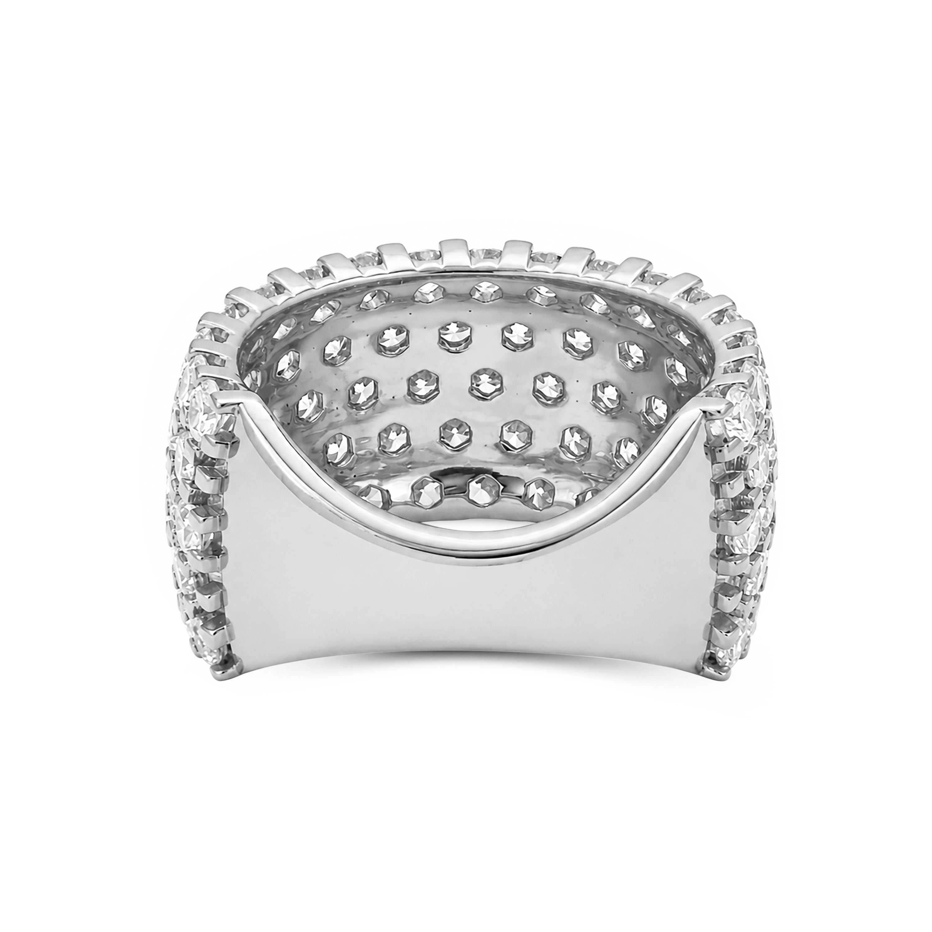 Venturant Lab Grown Diamond (F/VS+) 5.00 carat Round cut Sterling Silver Ring - Sterling Silver | Gold over Silver