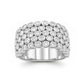 Venturant Lab Grown Diamond (F/VS+) 3.00 carat Round cut Sterling Silver Ring - Sterling Silver
