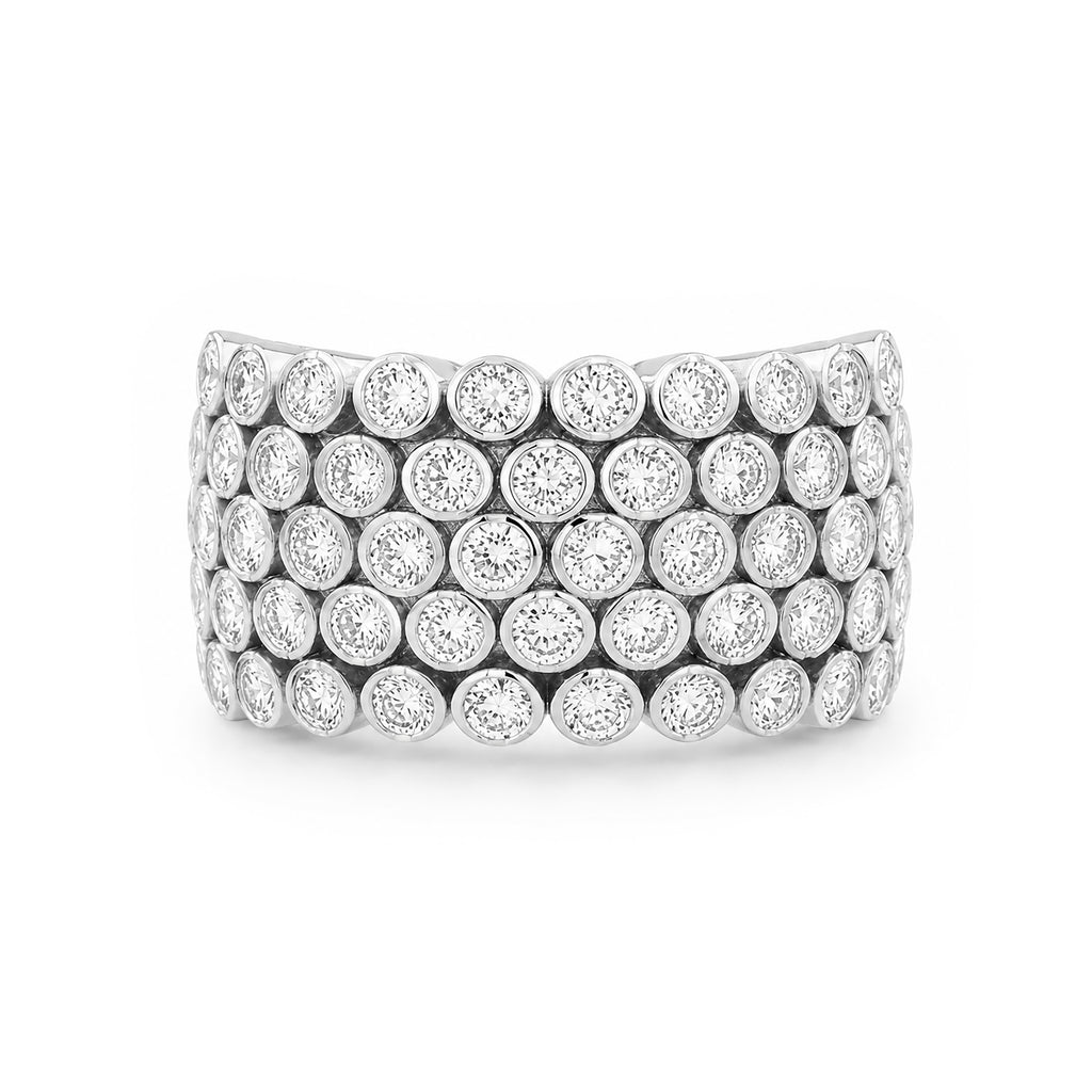 Venturant Lab Grown Diamond (F/VS+) 3.00 carat Round cut Sterling Silver Ring - Sterling Silver