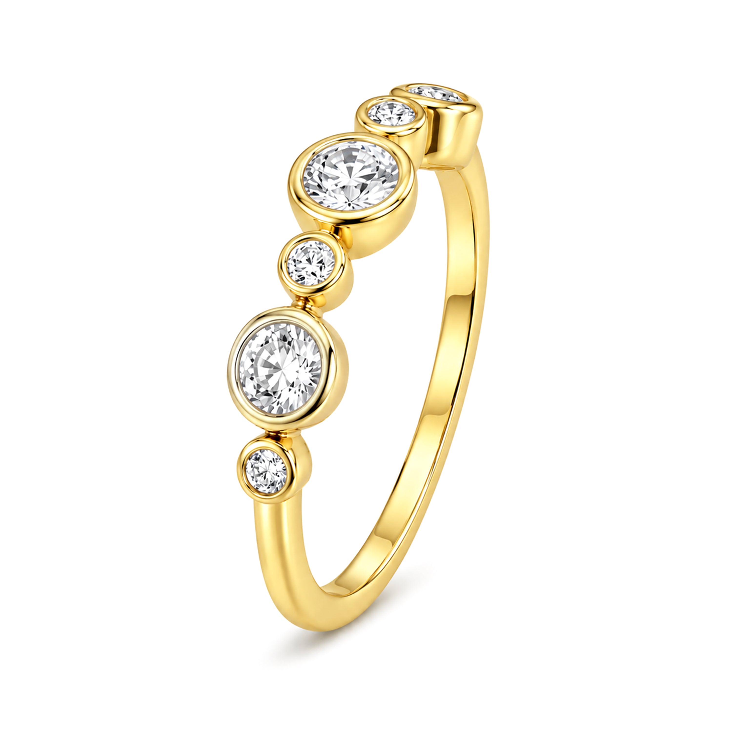 Venturant Lab Grown Diamond (F/VS+) 1.00 carat Round cut Sterling Silver Statement Ring - Sterling Silver | Gold over Silver