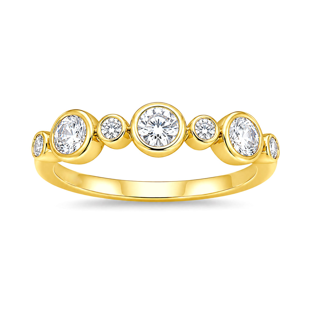 Venturant Lab Grown Diamond (F/VS+) 1.00 carat Round cut Sterling Silver Statement Ring - Sterling Silver | Gold over Silver
